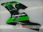Injection Fairing kit for 05-06 NINJA ZX-6R - Green, Black - Monster #OYO87906052
