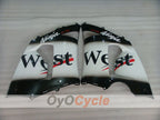 Injection Fairing kit for 05-06 NINJA ZX-6R - White, Black - West #OYO87906055