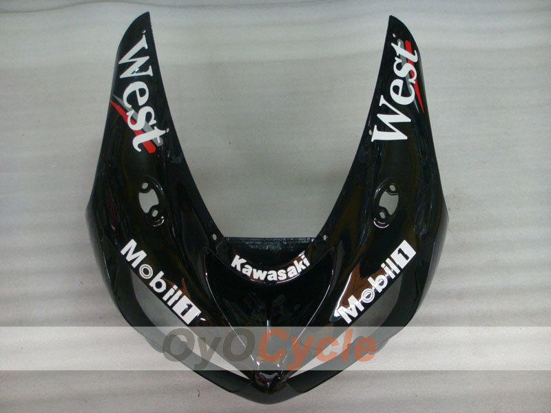 Injection Fairing kit for 05-06 NINJA ZX-6R - White, Black - West #OYO87906055