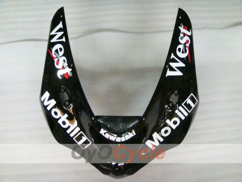 Injection Fairing kit for 05-06 NINJA ZX-6R - White, Black - West #OYO87906056