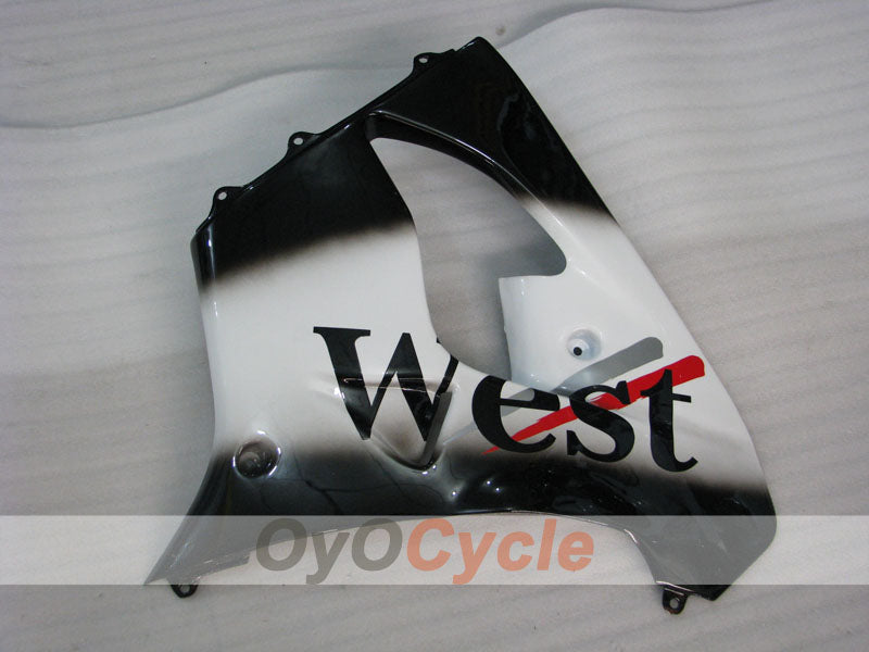 Fairing kit for 00-01 NINJA ZX-9R - White, Black - West #OYO87906064