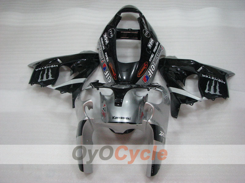 Fairing kit for 02-03 NINJA ZX-9R - Black, Silver - Monster #OYO87906068 Secondary image