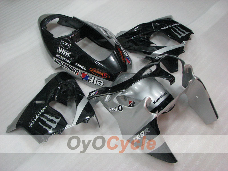 Fairing kit for 02-03 NINJA ZX-9R - Black, Silver - Monster #OYO87906068