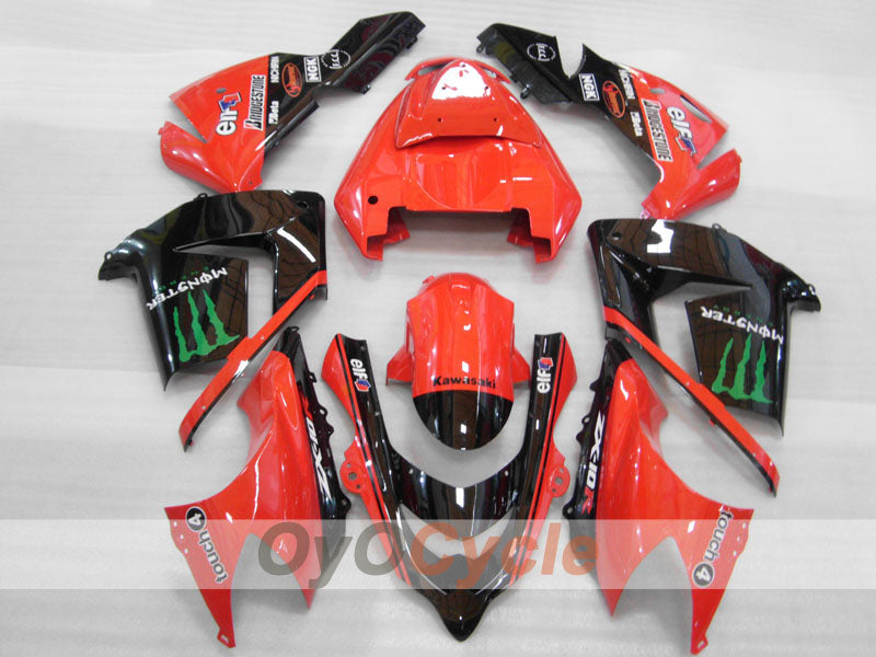 Injection Fairing kit for 04-05 NINJA ZX-10R - Red, Black - Monster #OYO87906087 Secondary image