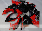 Injection Fairing kit for 04-05 NINJA ZX-10R - Red, Black - Monster #OYO87906088