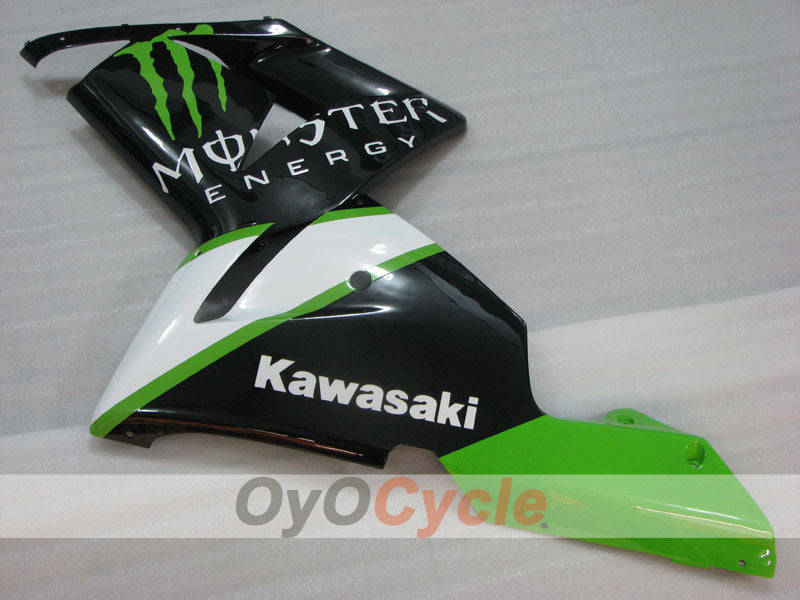 Injection Fairing kit for 04-05 NINJA ZX-10R - Green, White, Black - Monster #OYO87906089