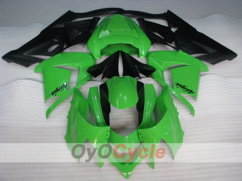 Injection Fairing kit for 04-05 NINJA ZX-10R - Green, Black - Factory Style #OYO87906090