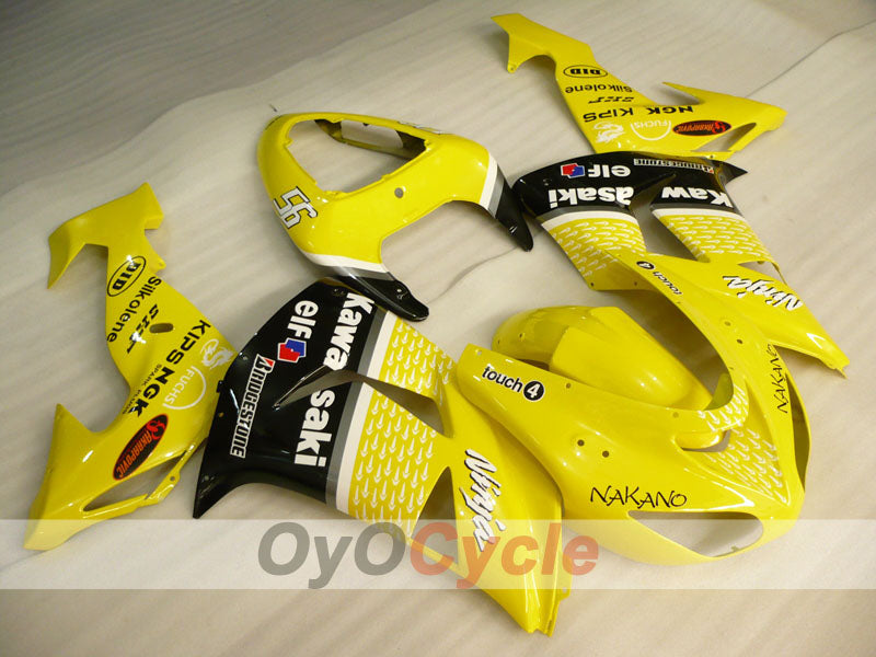 Injection Fairing kit for 06-07 NINJA ZX-10R - Yellow - Nakano #OYO87906091 Main image