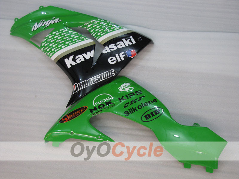 Injection Fairing kit for 06-07 NINJA ZX-10R - Green, Black - Nakano #OYO87906093