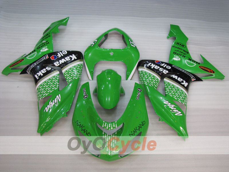 Injection Fairing kit for 06-07 NINJA ZX-10R - Green, Black - Nakano #OYO87906093 Secondary image