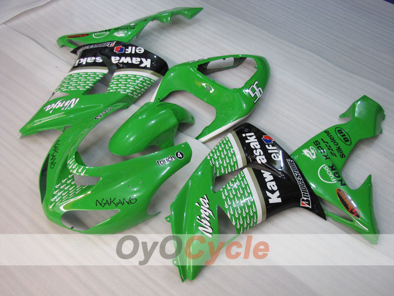 Injection Fairing kit for 06-07 NINJA ZX-10R - Green, Black - Nakano #OYO87906093
