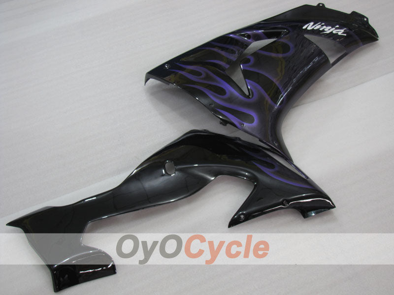 Injection Fairing kit for 06-07 NINJA ZX-10R - Purple, Black - Flame #OYO87906096