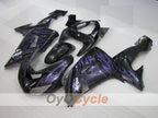 Injection Fairing kit for 06-07 NINJA ZX-10R - Purple, Black - Flame #OYO87906096