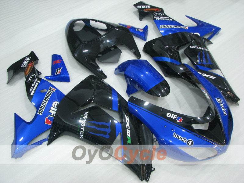 Injection Fairing kit for 06-07 NINJA ZX-10R - Blue, Black - Monster #OYO87906098