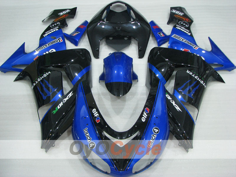 Injection Fairing kit for 06-07 NINJA ZX-10R - Blue, Black - Monster #OYO87906098 Secondary image