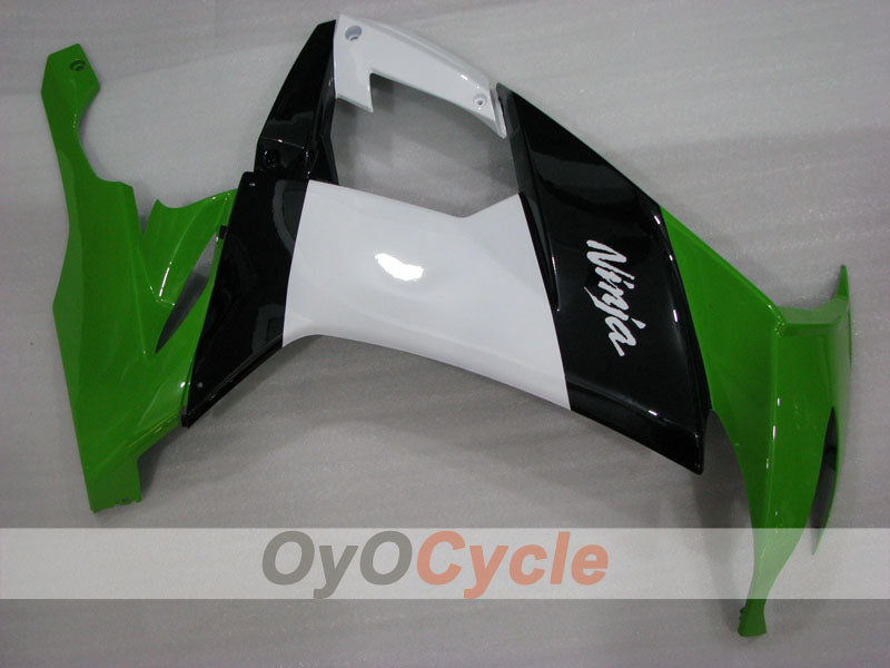 Injection Fairing kit for 08-10 NINJA ZX-10R - Green, White, Black - Factory Style #OYO87906101