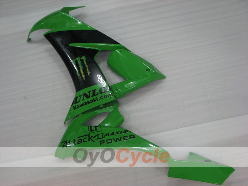 Injection Fairing kit for 08-10 NINJA ZX-10R - Green, Black - Monster #OYO87906113