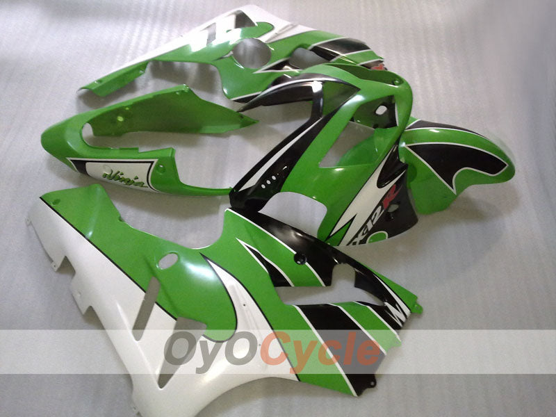 Injection Fairing kit for 02-05 NINJA ZX-12R - Green, White, Black - Factory Style #OYO87906118 Main image