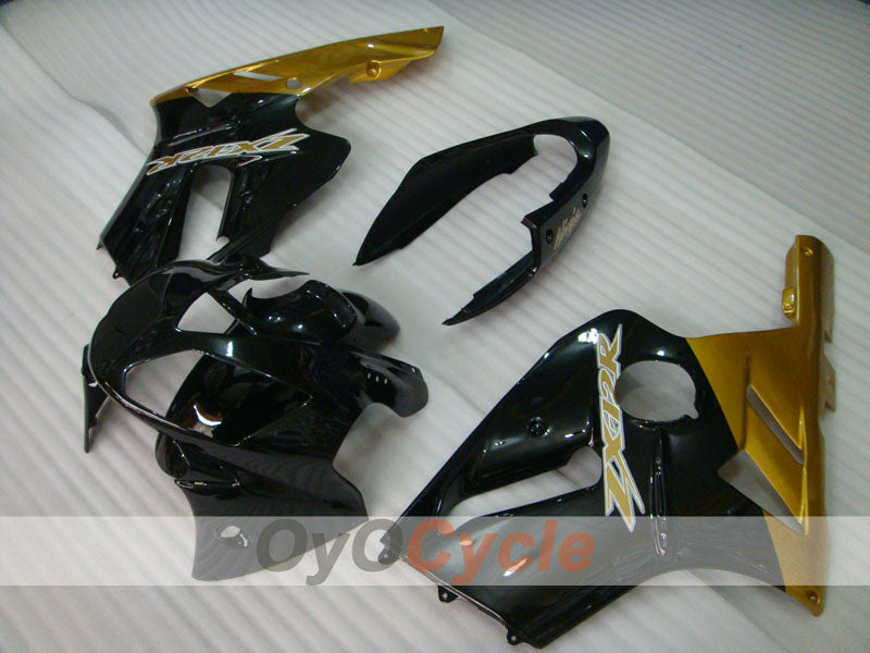 Injection Fairing kit for 02-05 NINJA ZX-12R - Black, Gold - Factory Style #OYO87906120