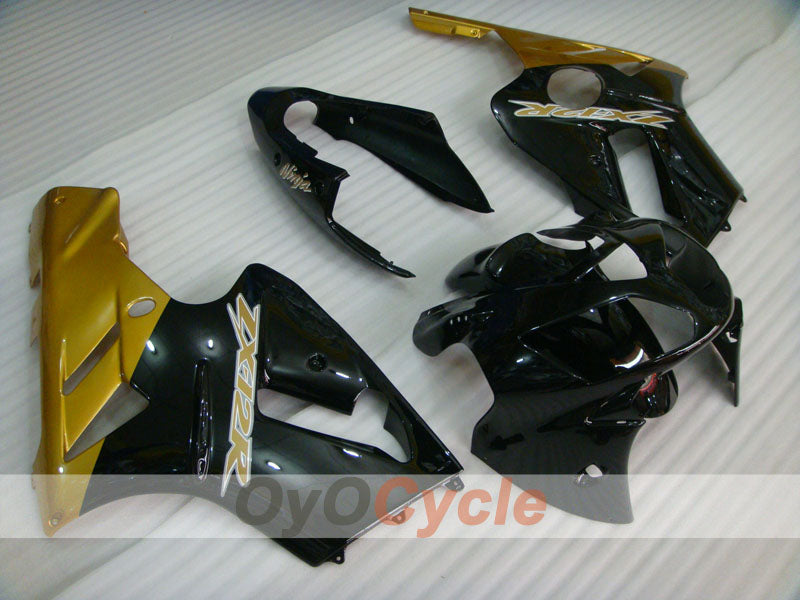Injection Fairing kit for 02-05 NINJA ZX-12R - Black, Gold - Factory Style #OYO87906120