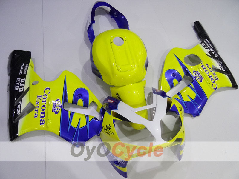 Injection Fairing kit for 02-05 NINJA ZX-12R - Yellow, Blue - Corona #OYO87906122 Main image