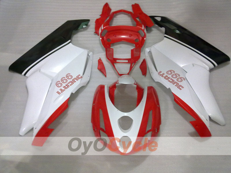 Injection Fairing kit for 03-04 Ducati 999 - ArmyGreen, Red, White - Factory Style #OYO87906137