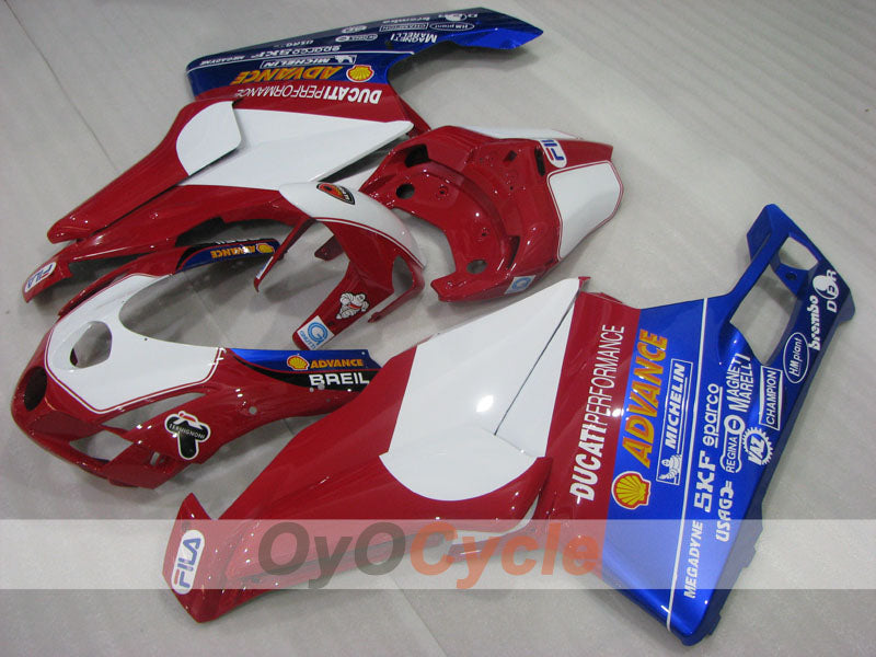 Injection Fairing kit for 03-04 Ducati 999 - Red, Blue, White - FILA #OYO87906138