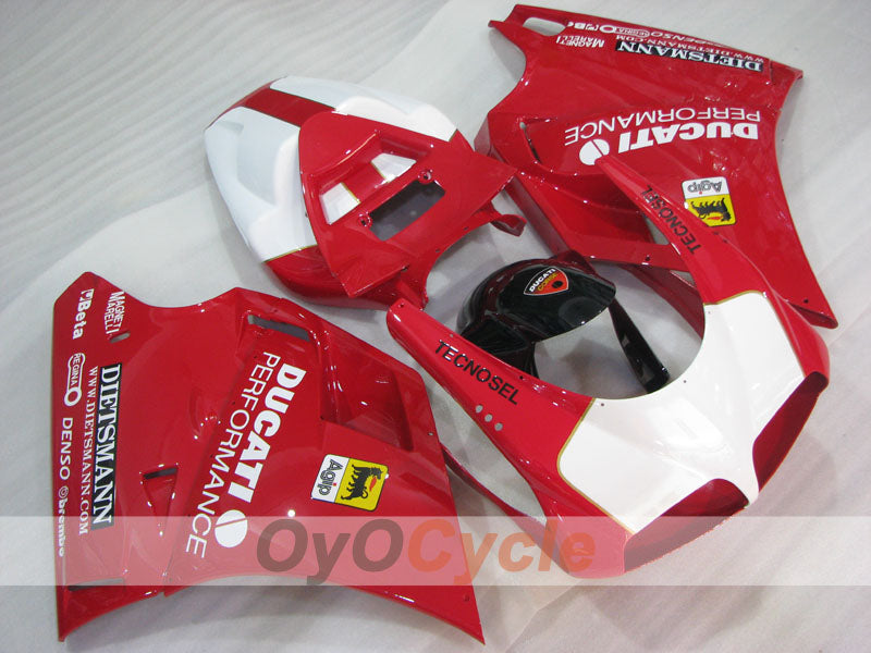 Injection Fairing kit for 99-02 Ducati 996 - Red, White - Performance #OYO87906142