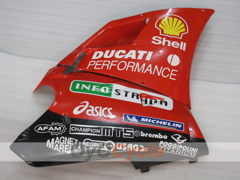 Injection Fairing kit for 99-02 Ducati 996 - Red, White, Black - INFO STRADA #OYO87906148