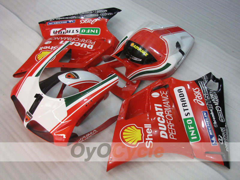 Injection Fairing kit for 99-02 Ducati 996 - Red, White, Black - INFO STRADA #OYO87906148