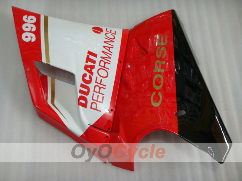 Injection Fairing kit for 99-02 Ducati 996 - Red, White - Performance #OYO87906151