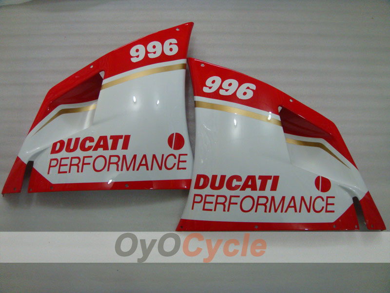 Injection Fairing kit for 99-02 Ducati 996 - Red, White - Performance #OYO87906151