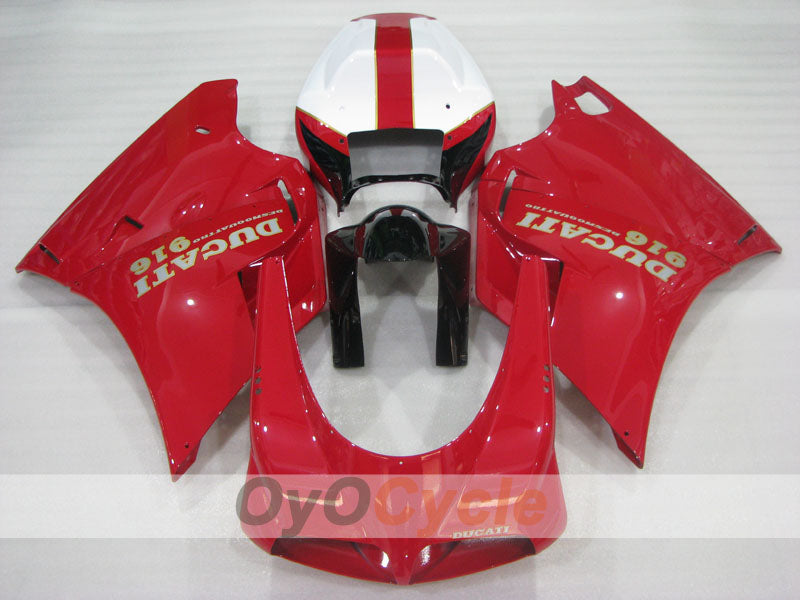 Injection Fairing kit for 94-98 Ducati 916 - Red, White - Factory Style #OYO87906175 Secondary image