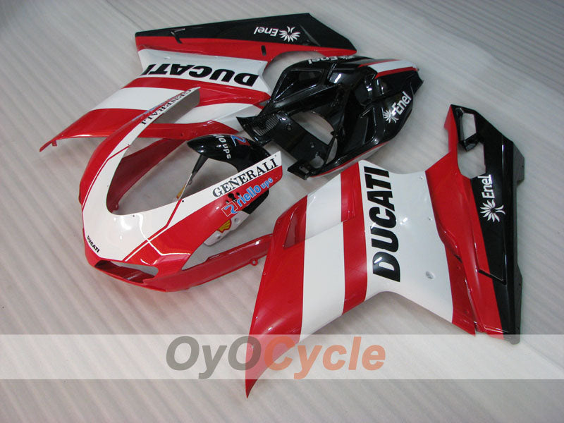 Injection Fairing kit for 09-11 Ducati 1198 - Red, White, Black - Factory Style #OYO87906242