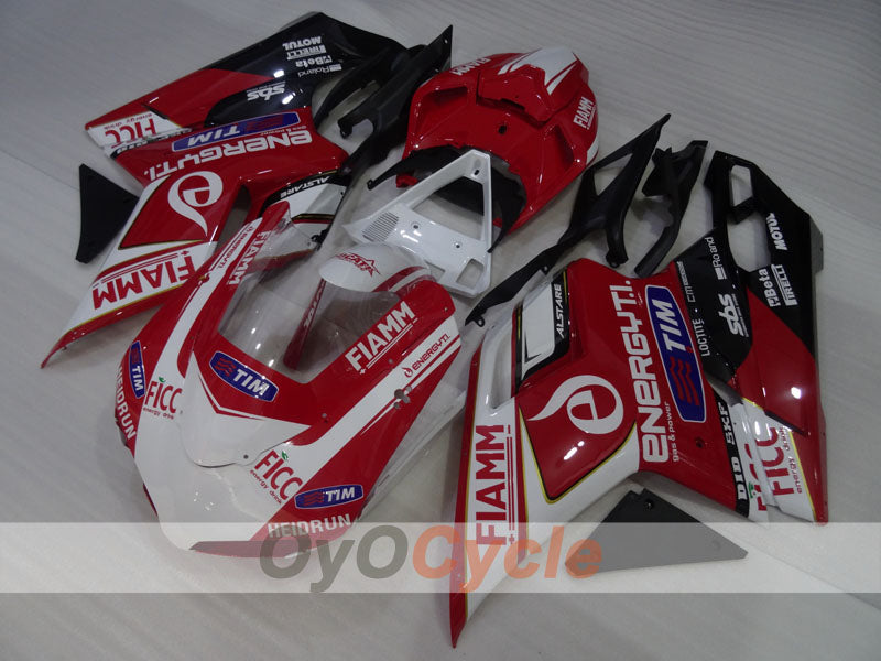 Injection Fairing kit for 09-11 Ducati 1198 - Red, White, Black - FIAMM #OYO87906248 Main image