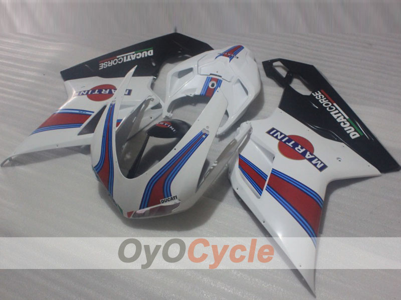 Injection Fairing kit for 09-11 Ducati 1198 - Red, White, Black - Factory Style #OYO87906250