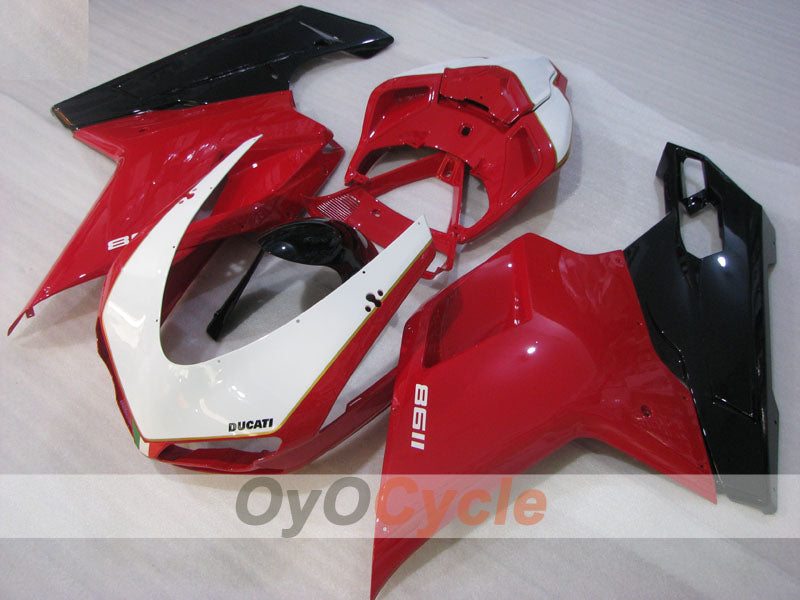 Injection Fairing kit for 09-11 Ducati 1198 - Red, White, Black - Factory Style #OYO87906252 Main image