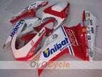 Injection Fairing kit for 09-11 Ducati 1198 - Red, White - Unibat #OYO87906253