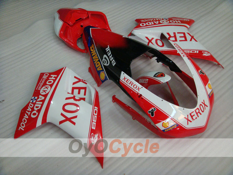 Injection Fairing kit for 09-11 Ducati 1198 - Red, White, Black - Xerox #OYO87906254