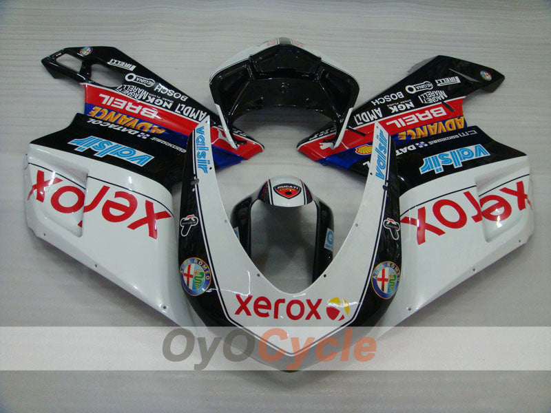Injection Fairing kit for 09-11 Ducati 1198 - White, Black - Xerox #OYO87906255