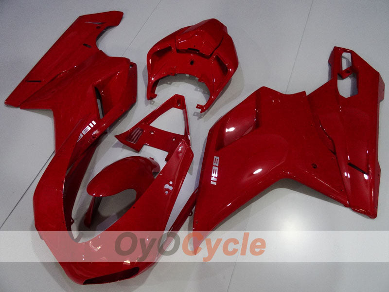 Injection Fairing kit for 09-11 Ducati 1198 - Red - Factory Style #OYO87906256