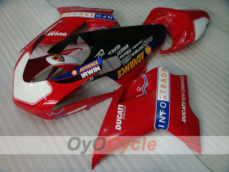 Injection Fairing kit for 09-11 Ducati 1198 - Red, Black - INFO STRADA #OYO87906257 Main image