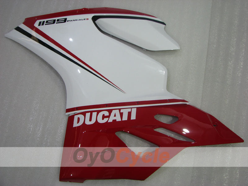 Injection Fairing kit for 11-14 Ducati 1199 - Red, White - Factory Style #OYO87906262