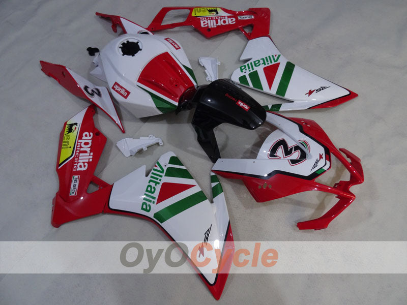 Fairing kit for 09-14 Aprilia RSV4 - Red, Green, White, Black - Alitalia #OYO87906287 Secondary image