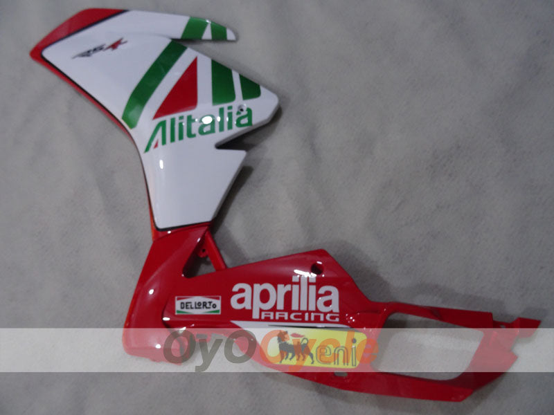 Fairing kit for 09-14 Aprilia RSV4 - Red, Green, White, Black - Alitalia #OYO87906287