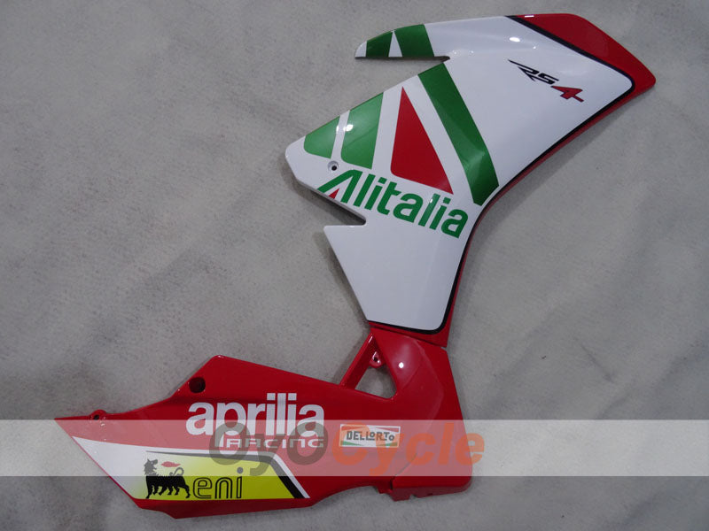 Fairing kit for 09-14 Aprilia RSV4 - Red, Green, White, Black - Alitalia #OYO87906287