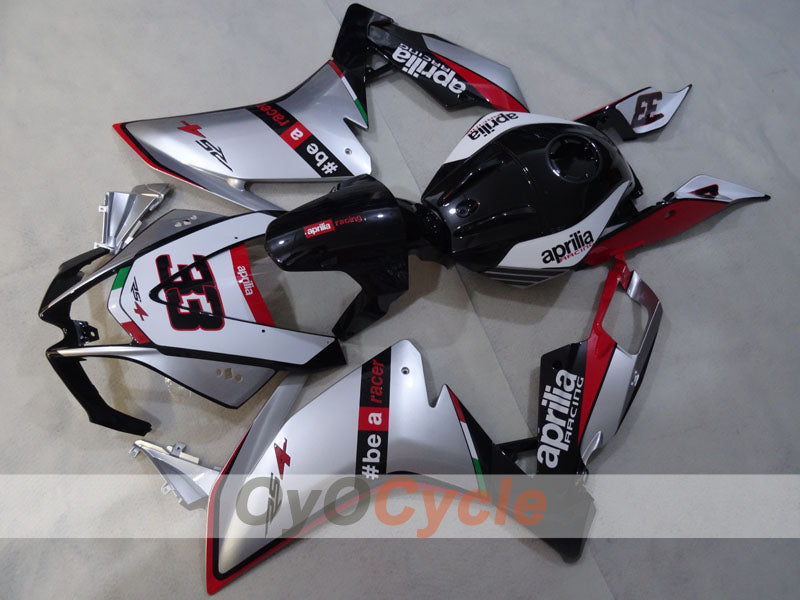 Fairing kit for 09-14 Aprilia RSV4 - Red, White, Silver - #bearacer #OYO87906288 Main image