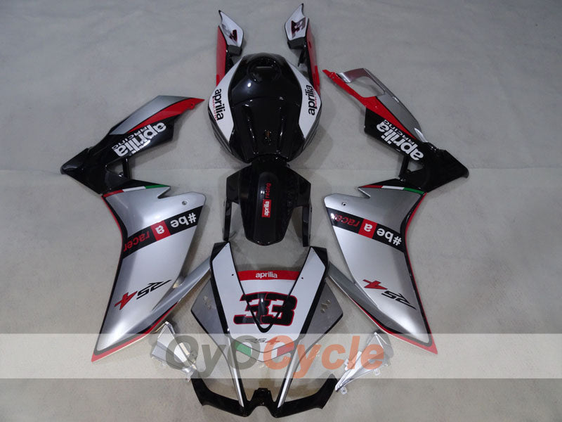 Fairing kit for 09-14 Aprilia RSV4 - Red, White, Silver - #bearacer #OYO87906288