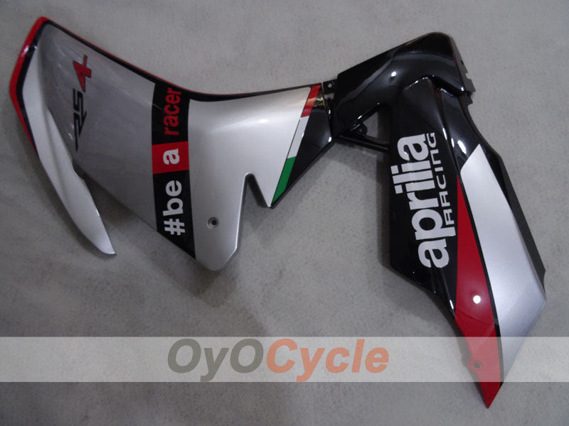 Fairing kit for 09-14 Aprilia RSV4 - Red, White, Silver - #bearacer #OYO87906288