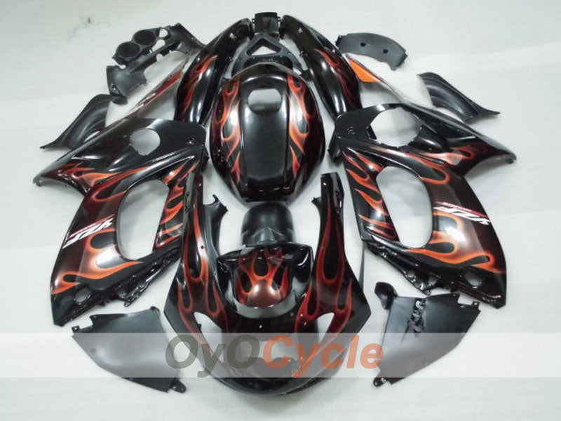 Injection Fairing kit for 97-07 YZF600R - Orange, Black - Flame #OYO87906406